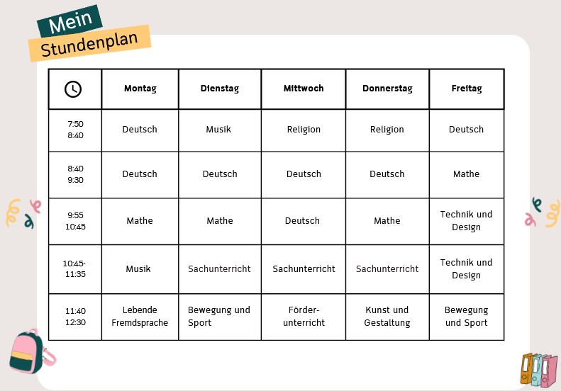 Stundenplan 2025/2026