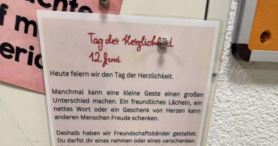 Tag der Herzlichkeit